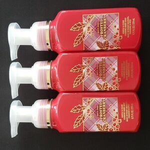 3 Bath & Body Works / White Barn FROSTED CRANBERRY Foaming Hand Soaps